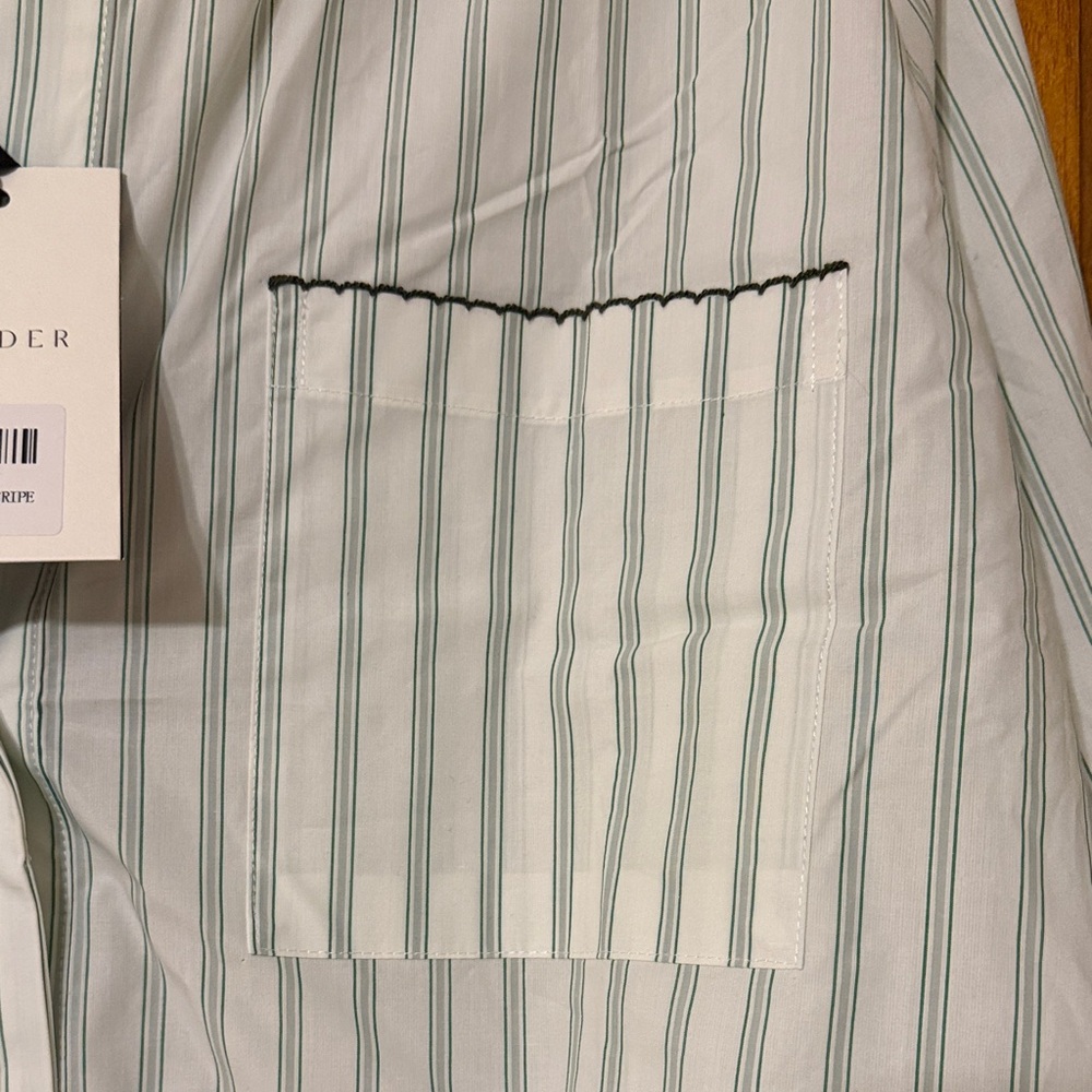 Pomander Place Mint Striped Shirt - Picture 4 of 8